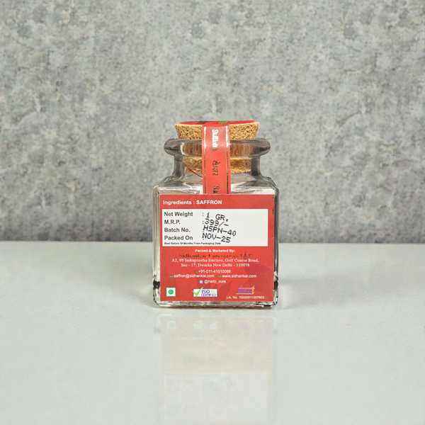Herbicure Premium Saffron (Kesar) - 100% Pure & Natural | For Pregnancy, Skin Care & Sweets