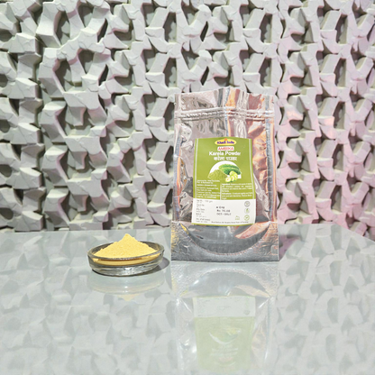 Khadi India Ambika Karela Powder - 100% Natural | For Blood Sugar Control, Acne & Anti-Ageing - 100gm