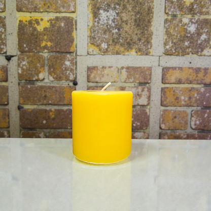 Lemongrass Scented Pillar Candle - Refreshing Citrus Aroma | Natural Stress Relief & Insect Repellent