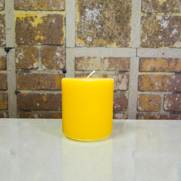 Lemongrass Scented Pillar Candle - Refreshing Citrus Aroma | Natural Stress Relief & Insect Repellent