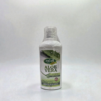 Swadeshi Aloe Vera Juice with Fibre - Natural Detox & Skin Care | For Digestion & Immunity - 500ml