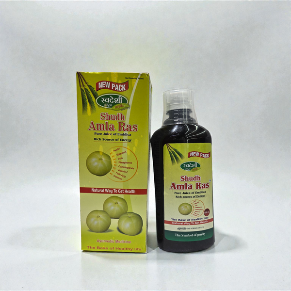Swadeshi Shudh Amla Ras - Pure Emblica Juice | Rich Source of Vitamin C & Energy - 500ml
