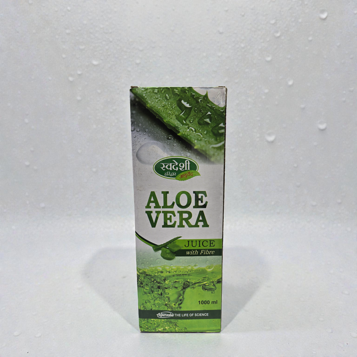 Swadeshi Aloe Vera Juice with Fibre - 1000ml (1L) | Natural Detox, Skin Care & Digestion Support