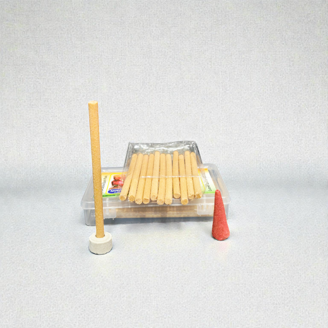 Adhunik Swadeshi Bhandar Rose Dhoop Sticks – Natural Rose Fragrance Incense for Puja, Meditation & Spiritual Rituals (24 Sticks Pack)