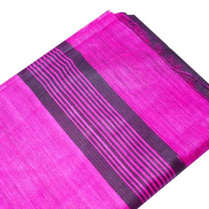 Pure Ghicha Pink Silk Saree