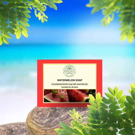 Watermelon Soap by Khadi Satva– Refreshing & Fruity Herbal Cleanser