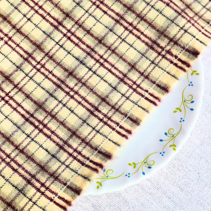 Premium Checked Woolen Fabric – Classic Beige Checks (44Inches Width)