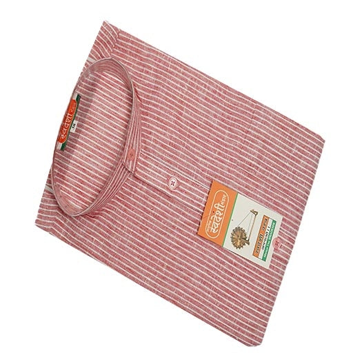 Mens Khadi Cotton Linen Kurta (Full Sleeves)