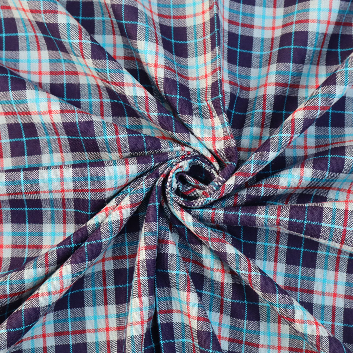 Premium Checked Woolen Fabric – Navy Blue Multicolour Checks (42 Inches Width)