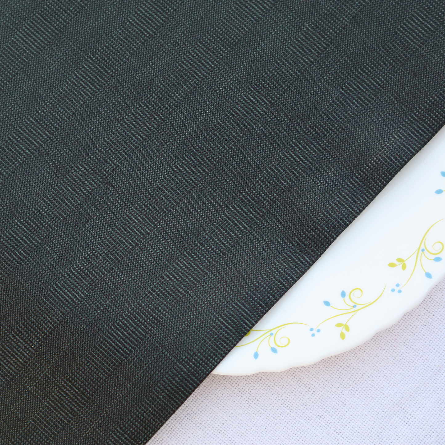 Premium black Cotton Fabric – Subtle Self-Textured Weave | Width 58 Inches