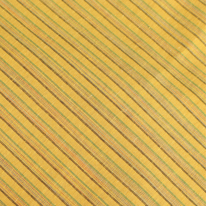 Mustard Yellow Striped Cotton Fabric | Soft & Breathable | Width 42 Inches