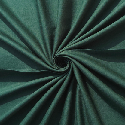 Deep Green Plain Woolen Fabric | Width 42 Inches