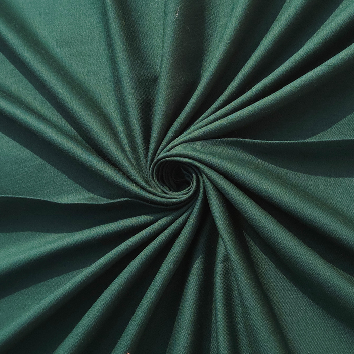 Deep Green Plain Woolen Fabric | Width 42 Inches