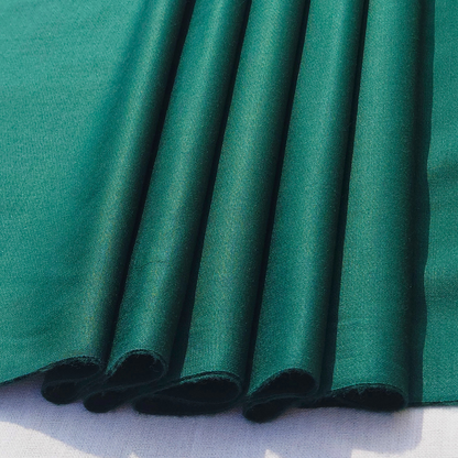 Deep Green Plain Woolen Fabric | Width 42 Inches