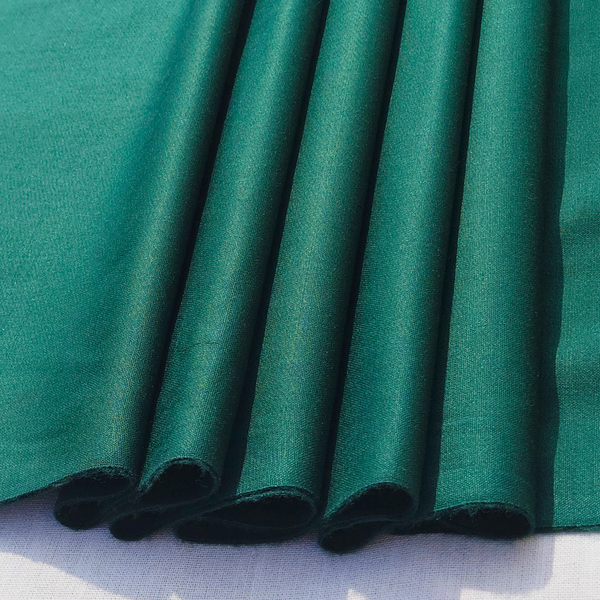 Deep Green Plain Woolen Fabric | Width 42 Inches