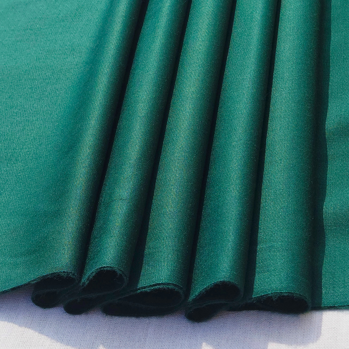 Deep Green Plain Woolen Fabric | Width 42 Inches