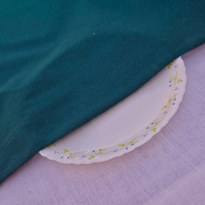 Deep Green Plain Woolen Fabric | Width 42 Inches