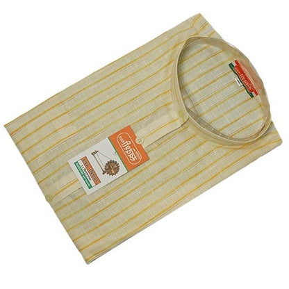 Mens Khadi Cotton Linen Kurta (Full Sleeves)