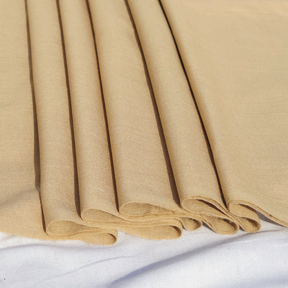 Soft Beige Plain Woolen Fabric | Width 42 Inches