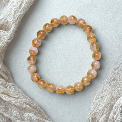 Yellow Citrine Bracelet – Natural Crystal for Prosperity, Positivity & Success