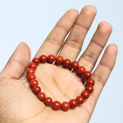 Red Jasper Bracelet – Natural Grounding Crystal for Strength, Stability & Energy
