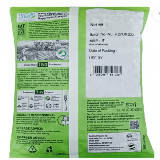 Natureland Organics Black Urad Dal (Split)