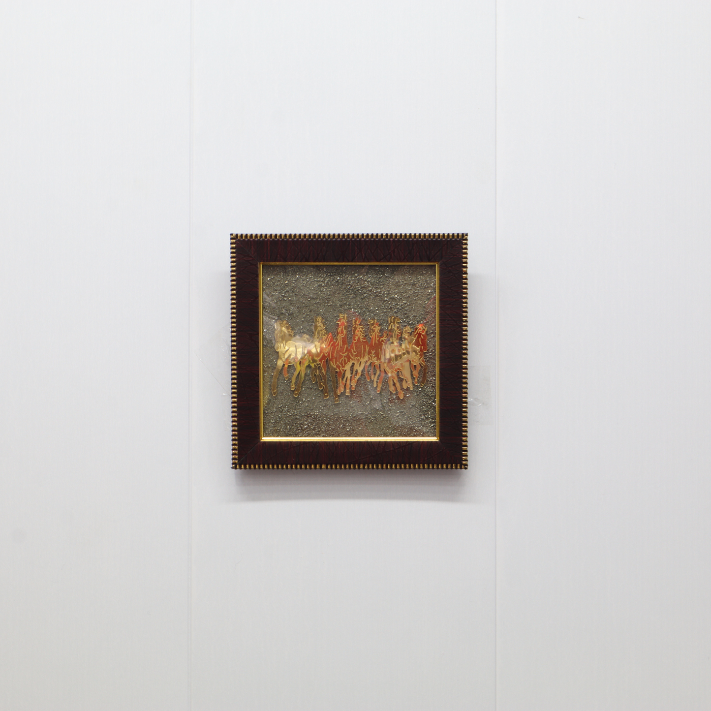 Seven Horses on Raw Pyrite Plate – Symbol of Speed, Success & Prosperity