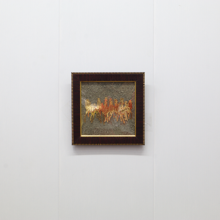 Seven Horses on Raw Pyrite Plate – Symbol of Speed, Success & Prosperity