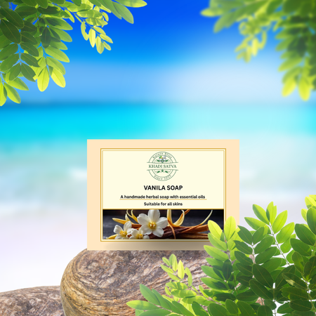 Vanilla Soap by Khadi Satva – Creamy & Aromatic Herbal Cleanser