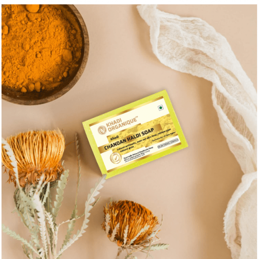Khadi Organique Chandan Haldi Soap