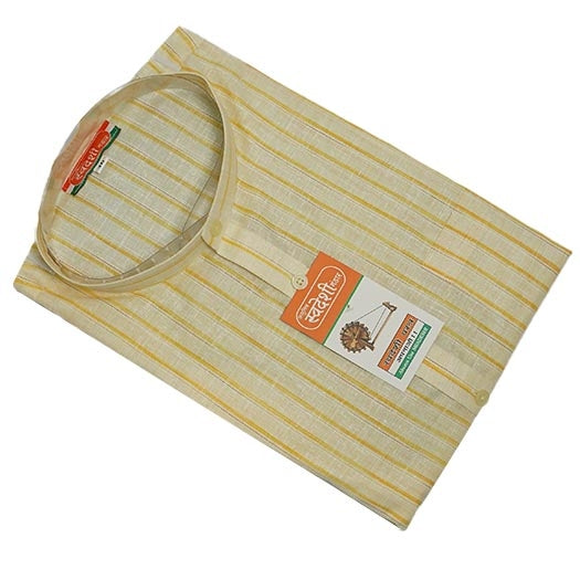 Mens Khadi Cotton Linen Kurta (Full Sleeves)