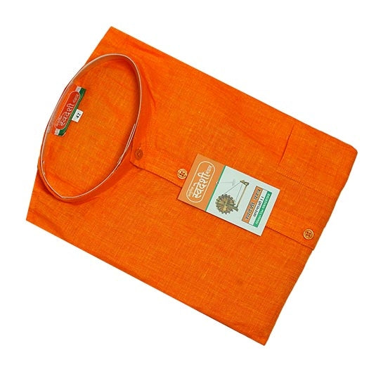Orange Linen Kurta