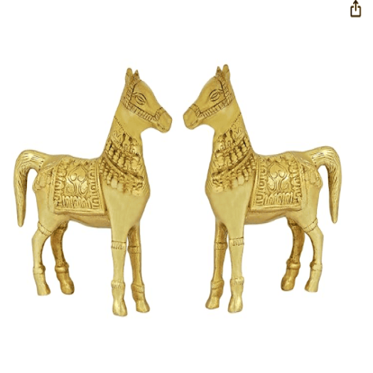 Brass Standing Horse Showpiece
