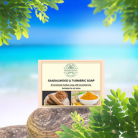 Khadi Satva Sandalwood & Turmeric Soap – Herbal Cleanse & Glow Bar (125g)