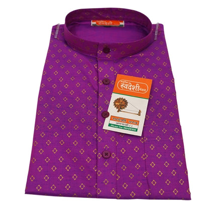 Mens Khadi Cotton Linen Kurta (Full Sleeves)