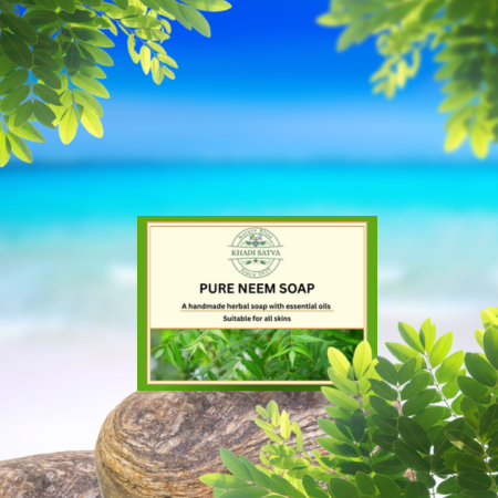 Khadi Satva Pure Neem Soap – Herbal Antibacterial Cleansing Bar (125g)