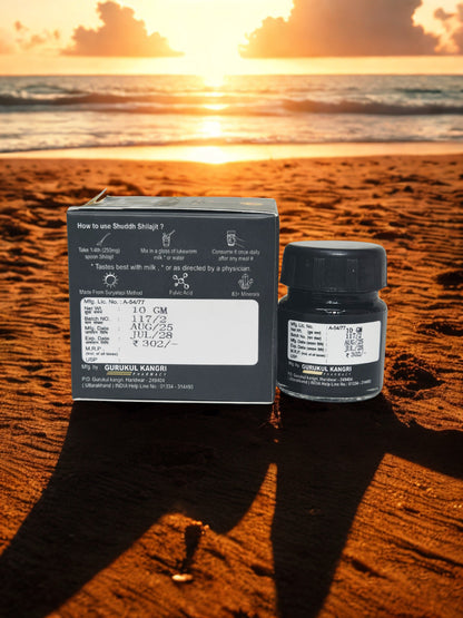 Gurukul Kangri Shuddh Shilajit – Pure Himalayan Ayurvedic Resin