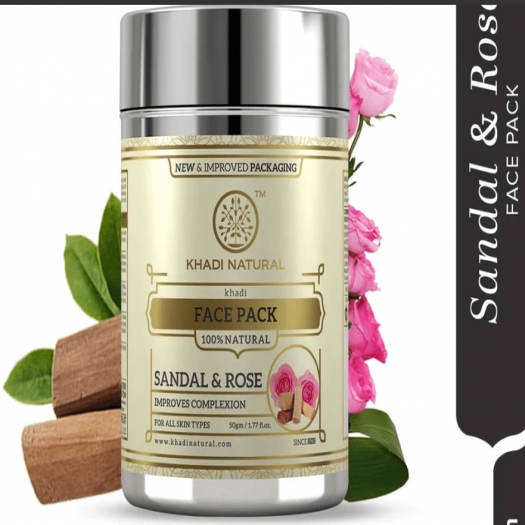 Khadi Natural Sandal and Rose Face Pack