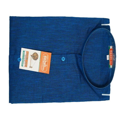 Nevy Blue Khadi Cotton Kurta