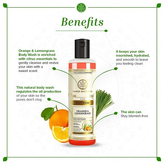 Khadi Natural Orange & Lemongrass Body Wash