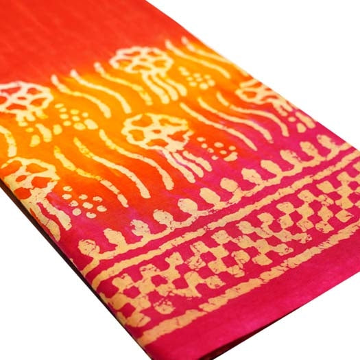 (Batik Printed )Pure Cotton Saree