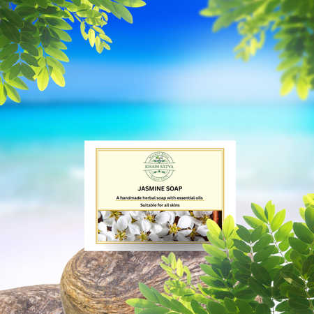 Jasmine Soap by Khadi Satva – Gentle & Floral Herbal Cleanser