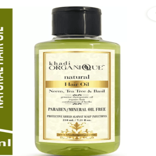 khadi Organique Neem Tea tree & Basil Hair Oil