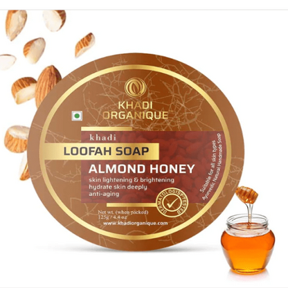 Khadi Organique Almond Honey Loofah Soap