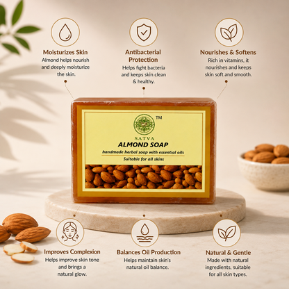 Handmade Almond Soap for Soft and Moisturized Skin