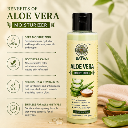 SATVA Aloe Vera Moisturizer with Deep Moisturizing and Nourishing Benefits