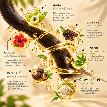 SATVA Amla Reetha Shikakai Hair Cleanser ingredient and hair-care highlights