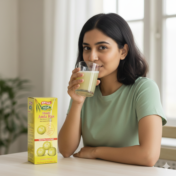 Swadeshi Shudh Amla Ras - Pure Emblica Juice | Rich Source of Vitamin C & Energy - 500ml