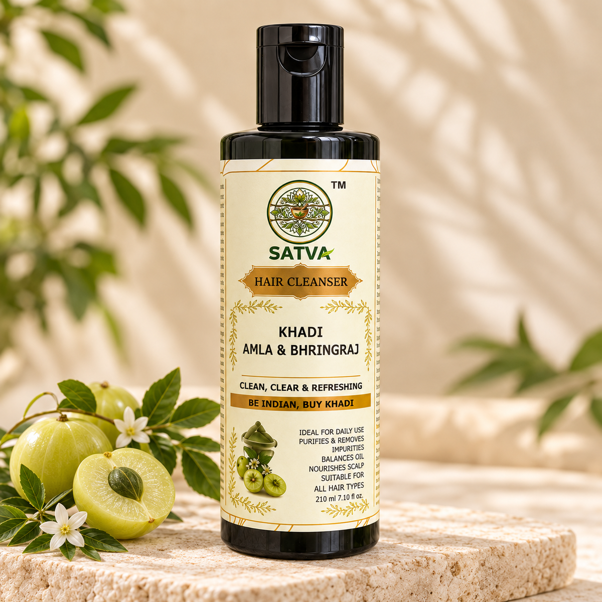 SATVA Khadi Amla & Bhringraj Hair Cleanser 210ml