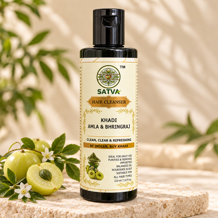 SATVA Khadi Amla & Bhringraj Hair Cleanser – 210ml